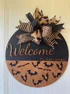 Halloween wooden door hanger