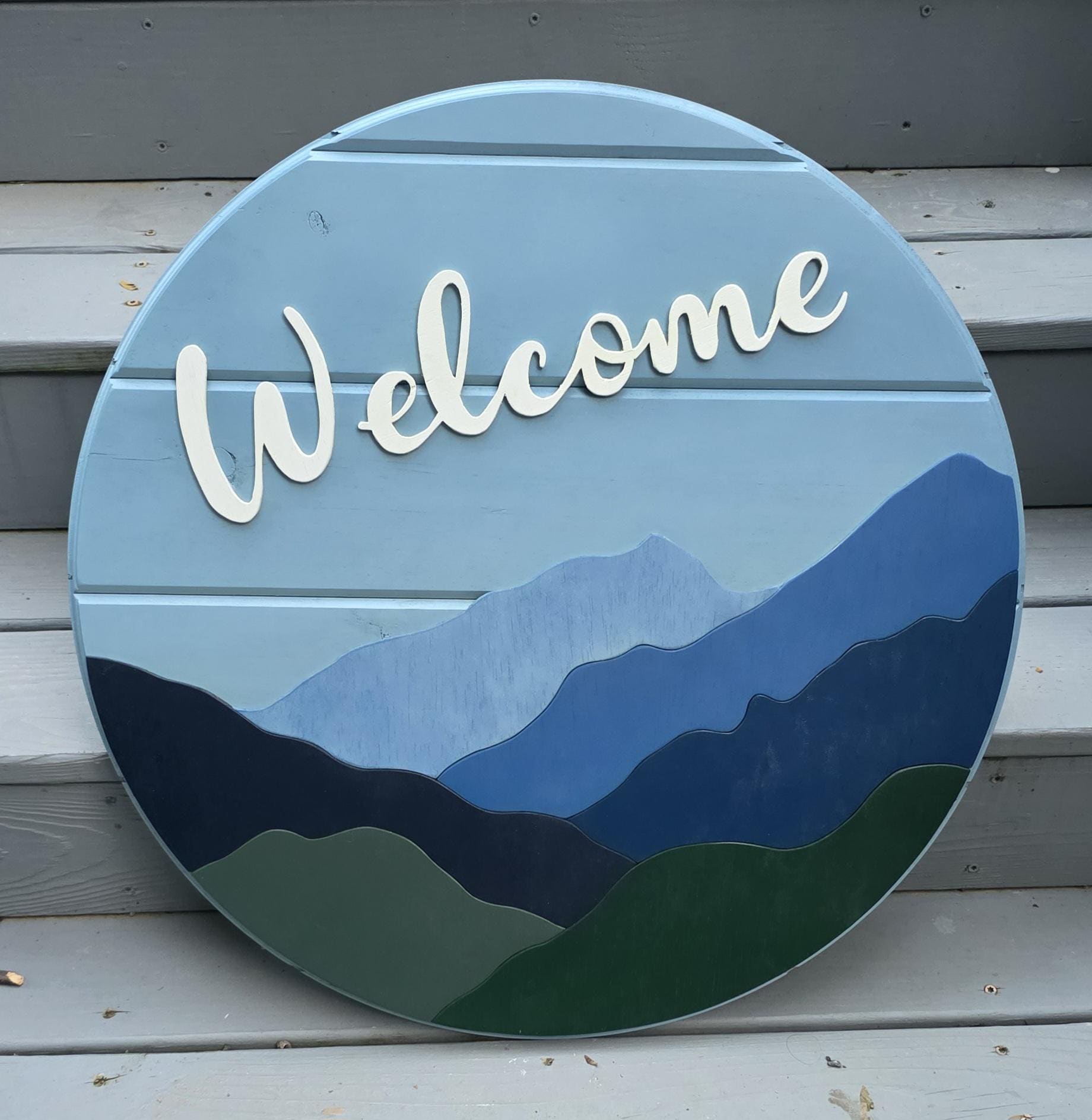 Mountain Themed Welcome Wall Decor