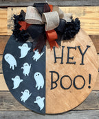 Halloween Hey Boo  wooden door hanger