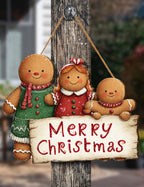 Gingerbread House Christmas Door Sign