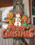 Gingerbread House Christmas Door Sign