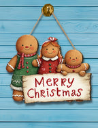 Gingerbread House Christmas Door Sign