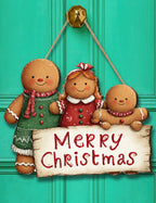 Gingerbread House Christmas Door Sign