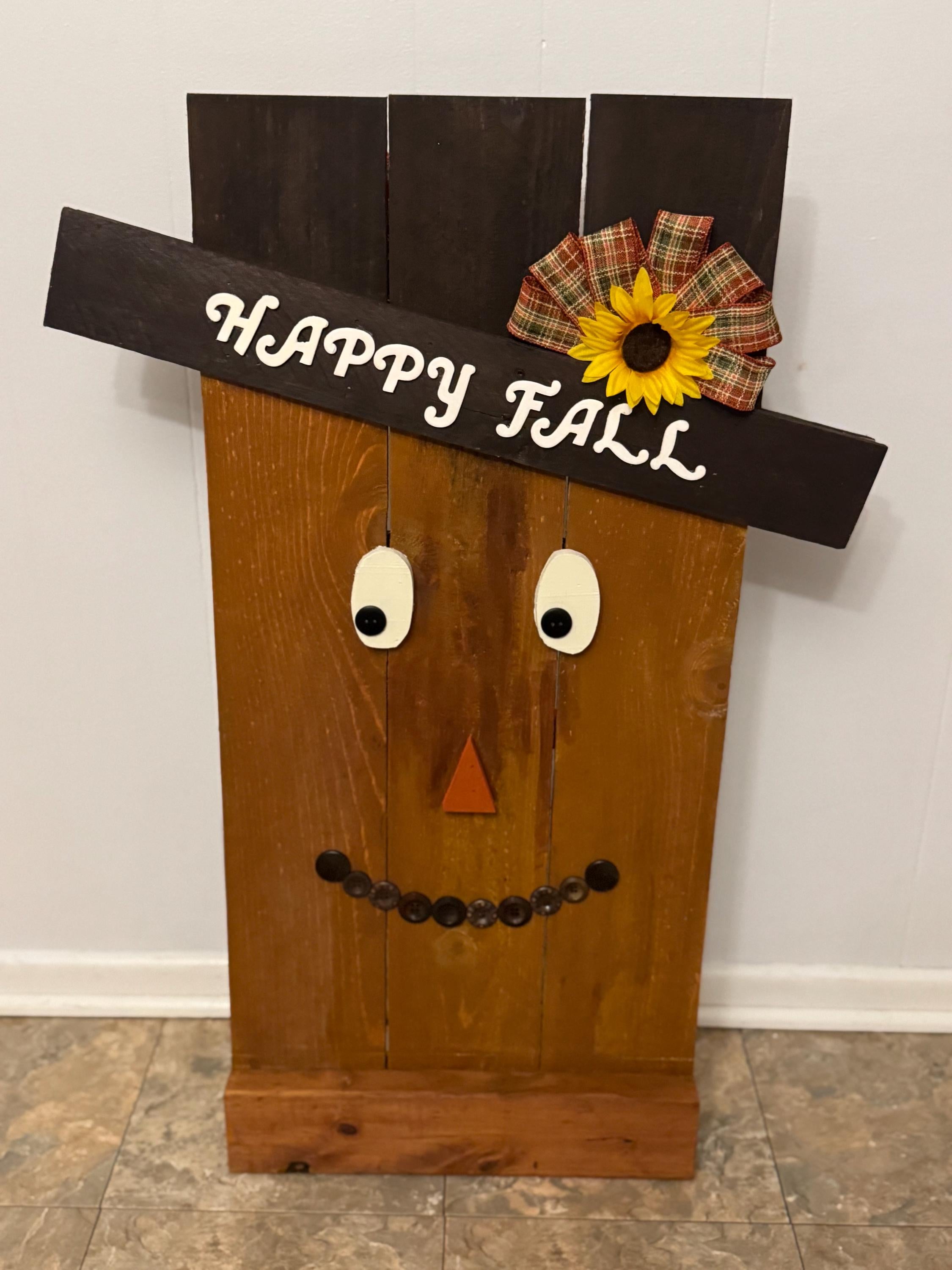 Reversible Snowman & Scarecrow Sign