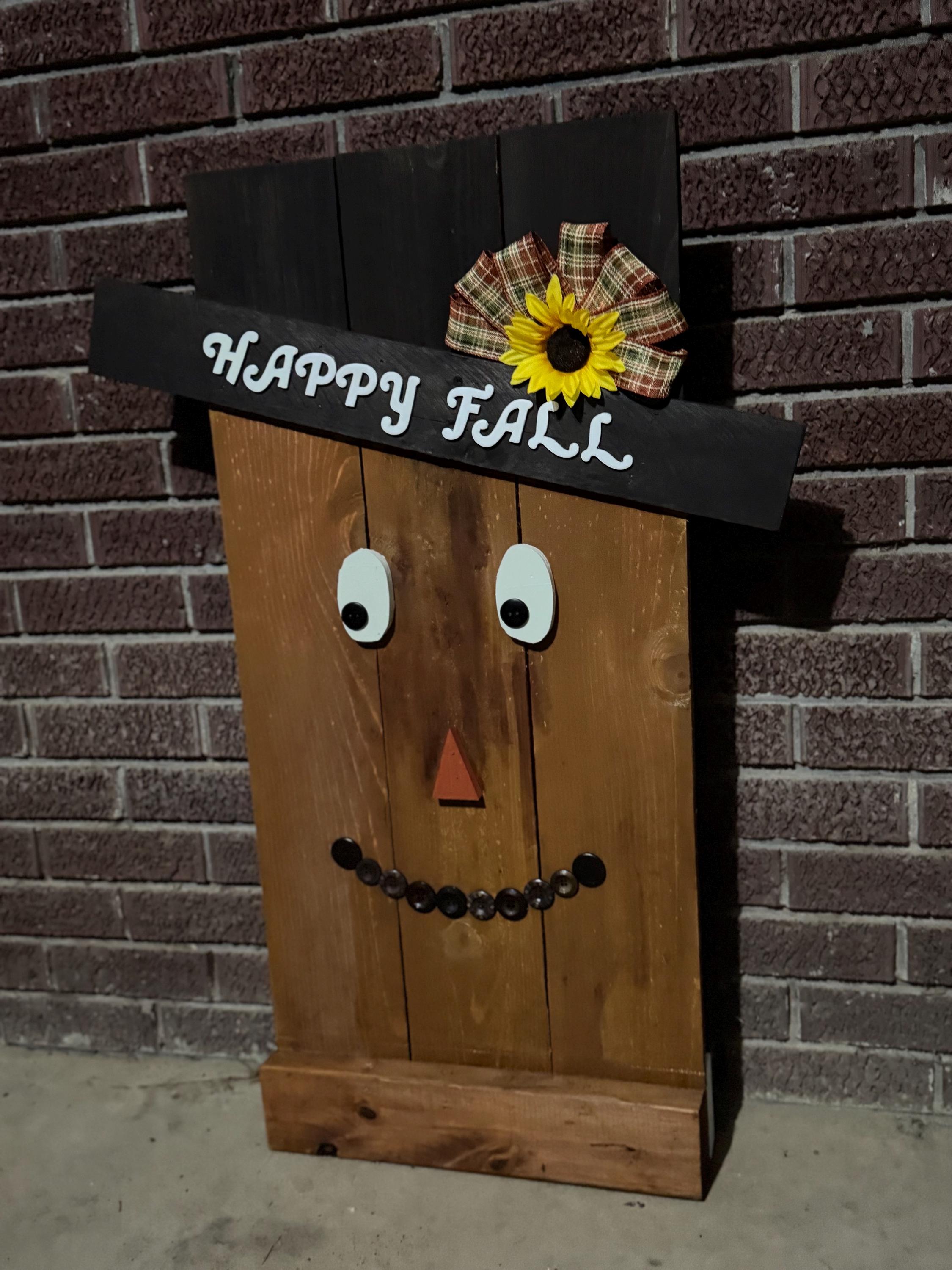 Reversible Snowman & Scarecrow Sign