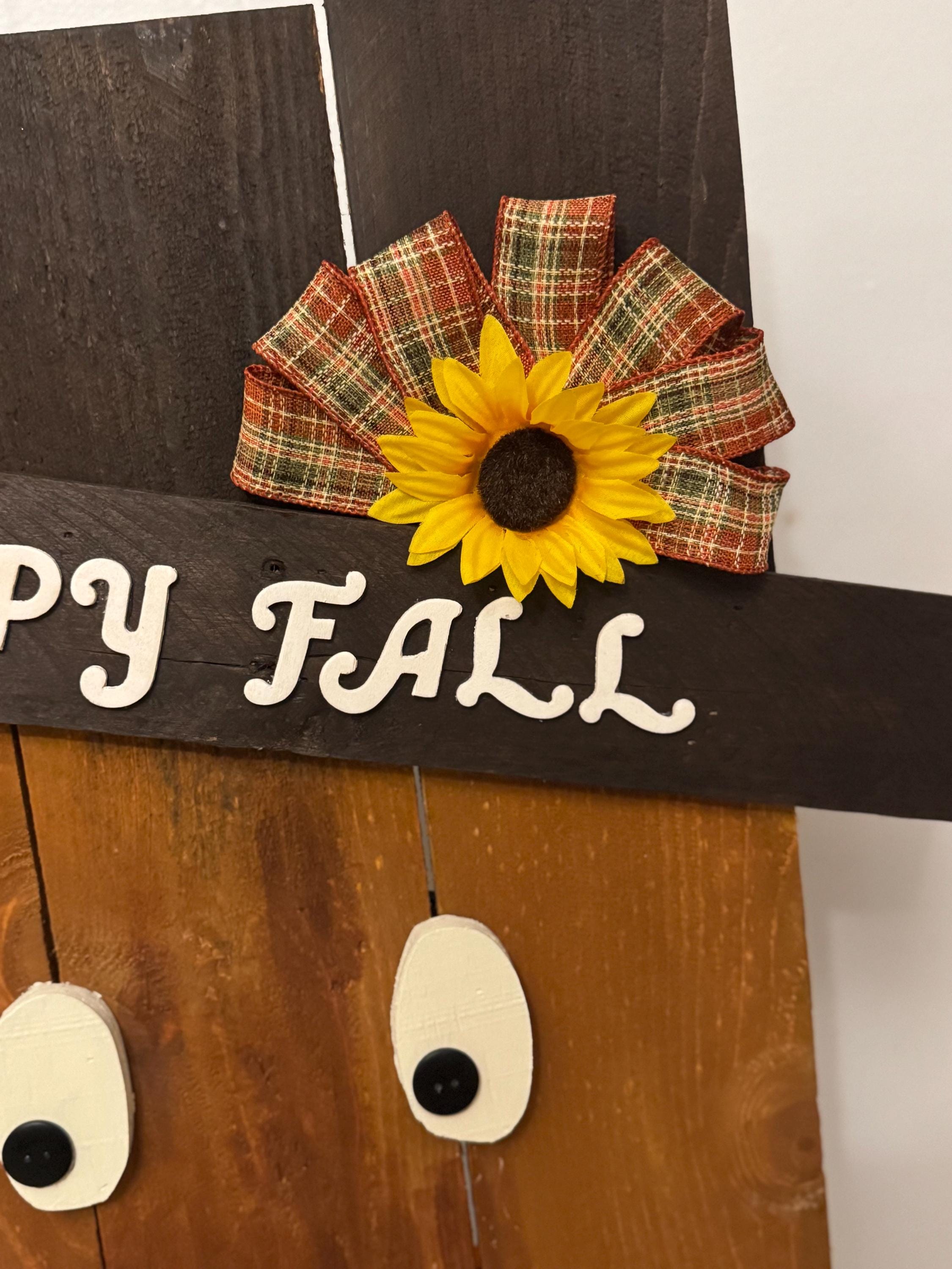 Reversible Snowman & Scarecrow Sign