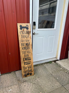 Custom Hand-Painted Dog Welcome Porch Sign