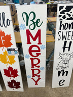 Painted Wood Winter Porch Sign