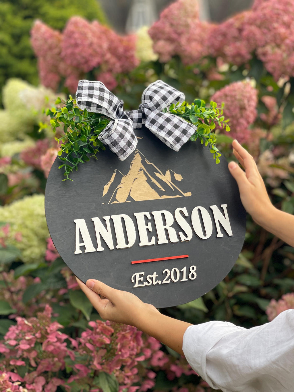 Personalized Family Last Name Front Door Sign