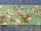 Chippy Green Milk Painted Cottage Garden Sign