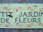 Chippy Milk Painted French Garden Sign