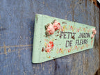 Chippy Milk Painted French Garden Sign