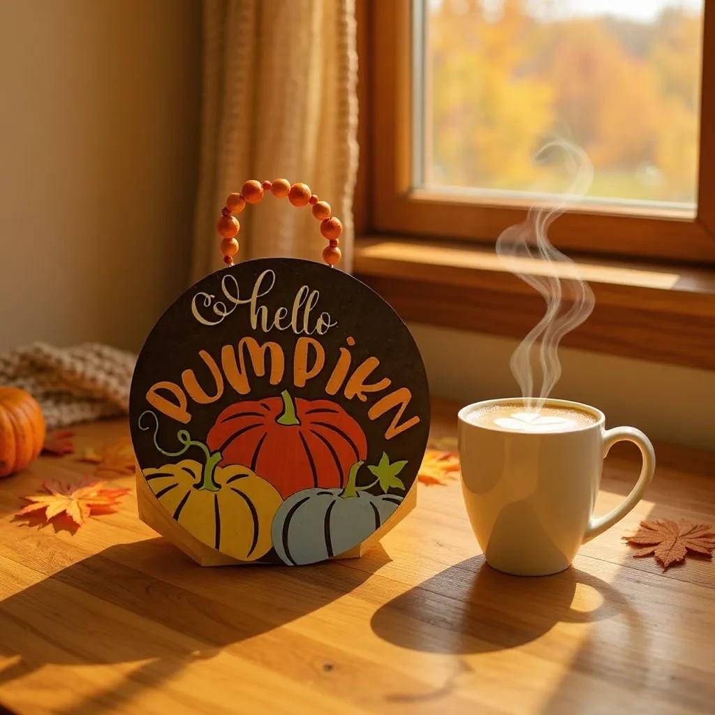 Thanksgiving Decor Hello Pumpkin Door Hanger