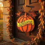 Layered Pumpkin Welcome Door Hanger