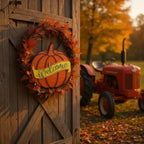 Layered Pumpkin Welcome Door Hanger