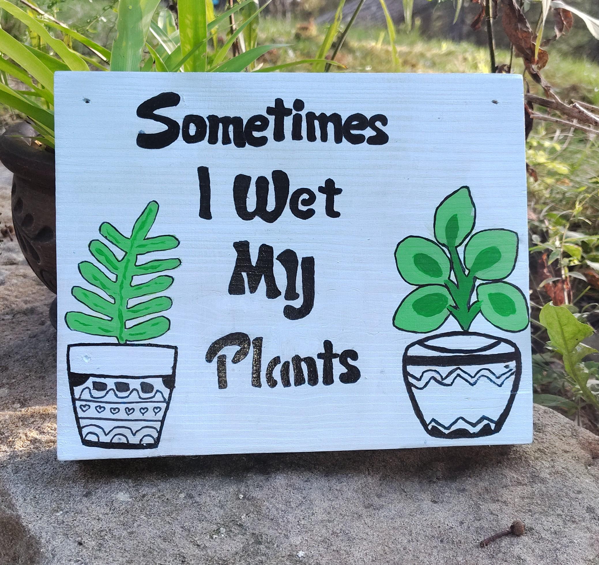 Plant Lovers Reclaimed Hand Painted HomeDecor