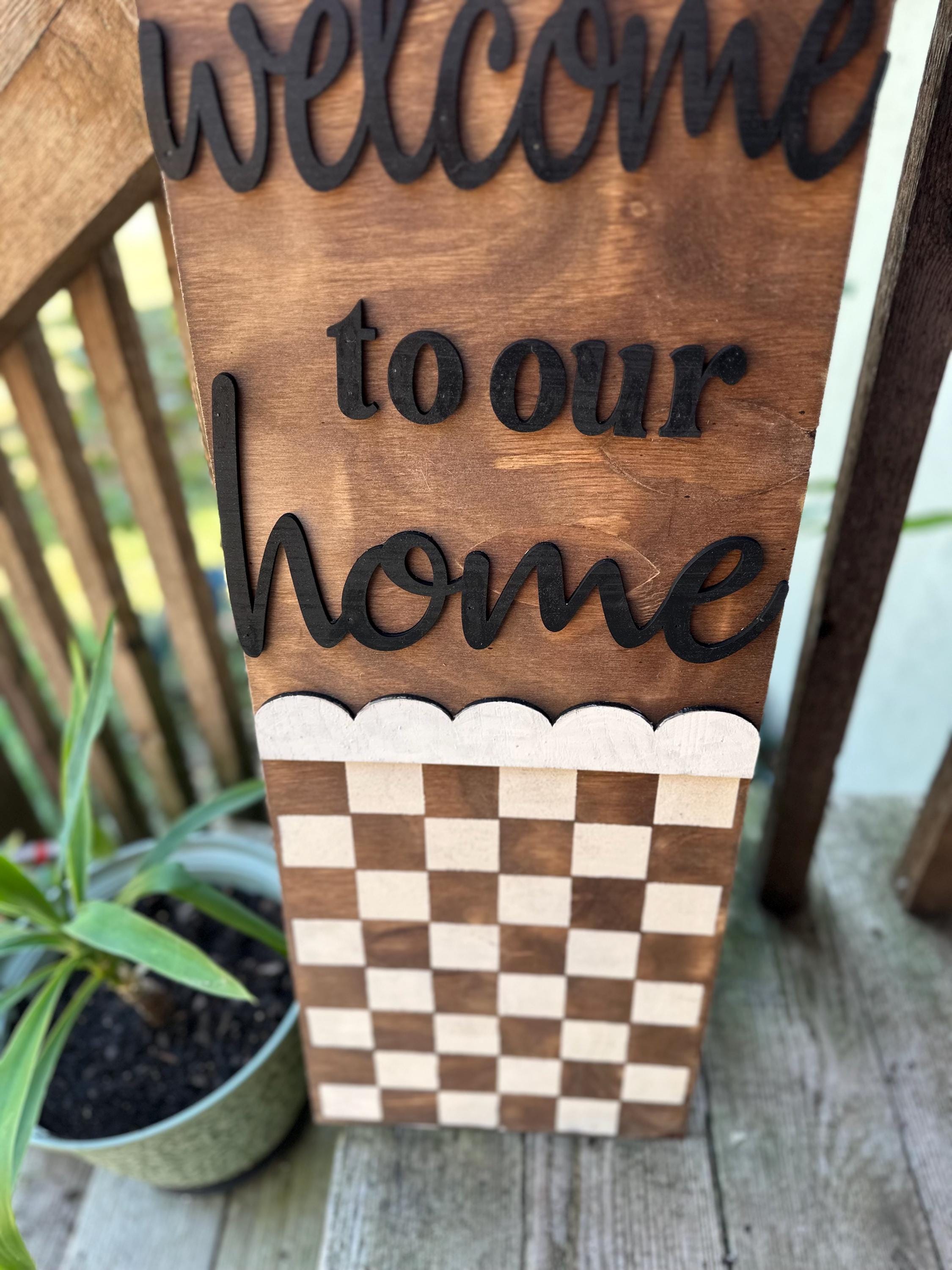 Wooden Wall Art Large Welcome Home Sign