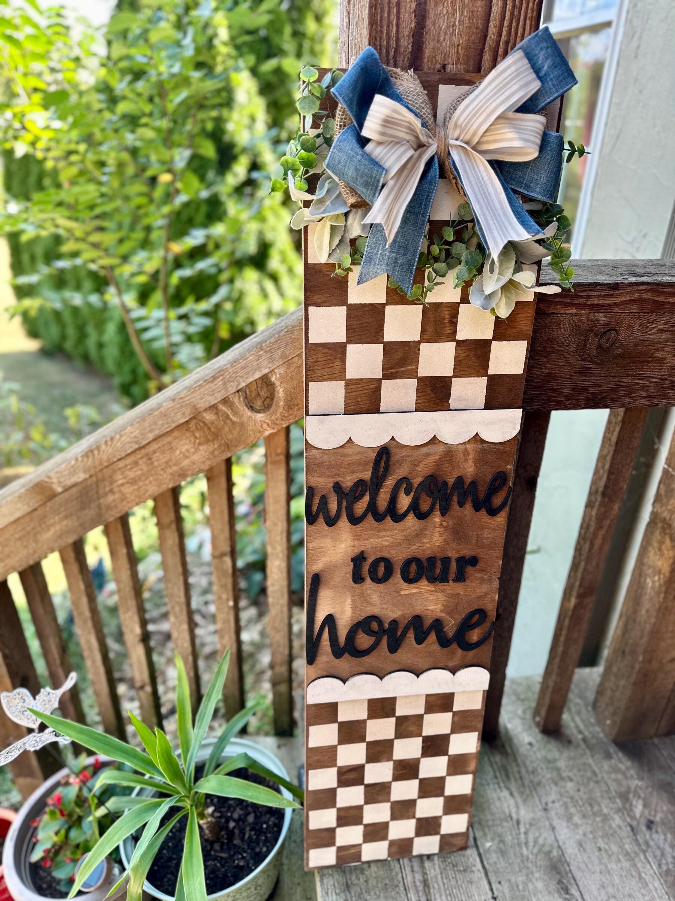 Wooden Wall Art Large Welcome Home Sign