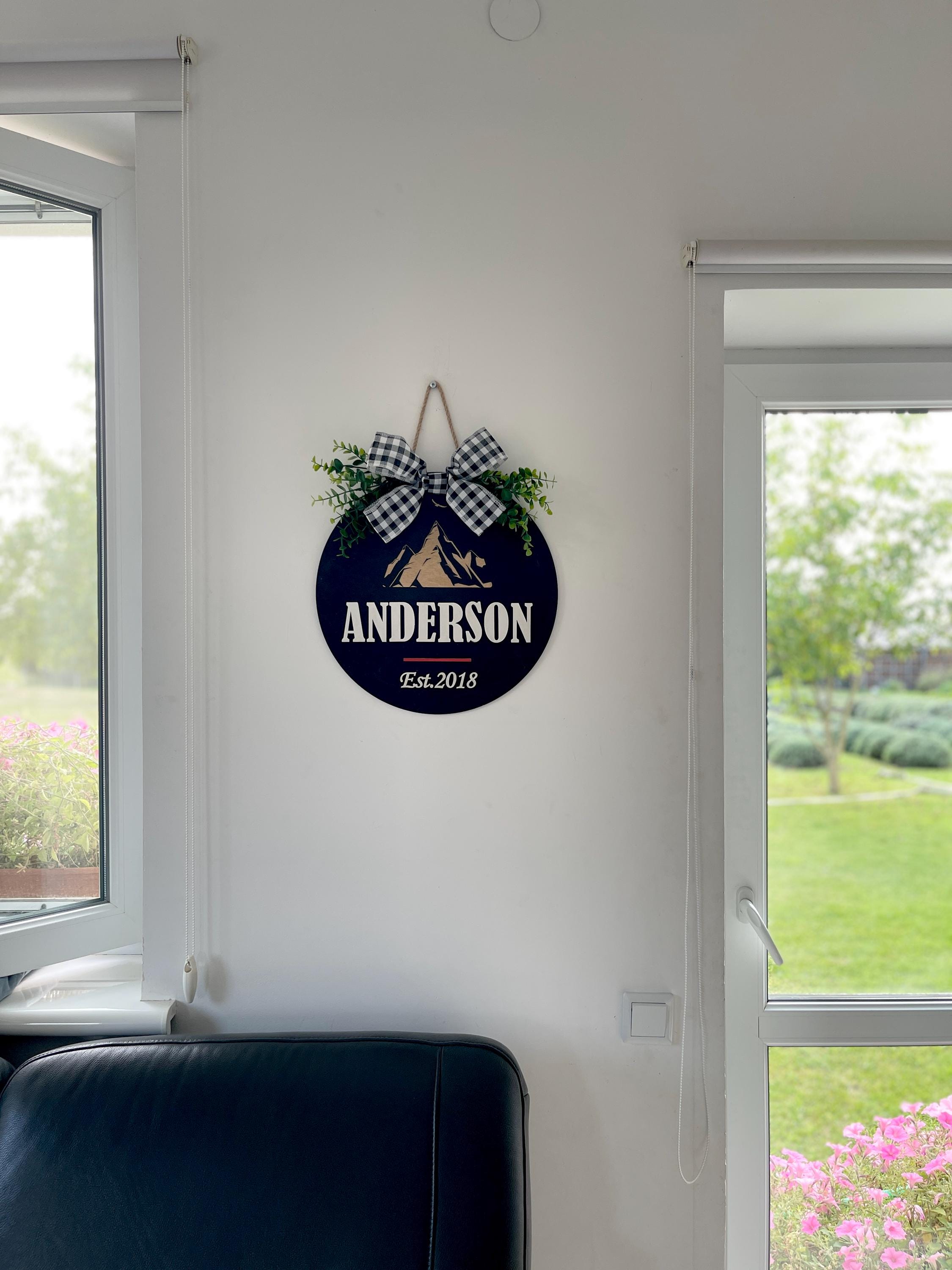 Personalized Family Last Name Front Door Sign