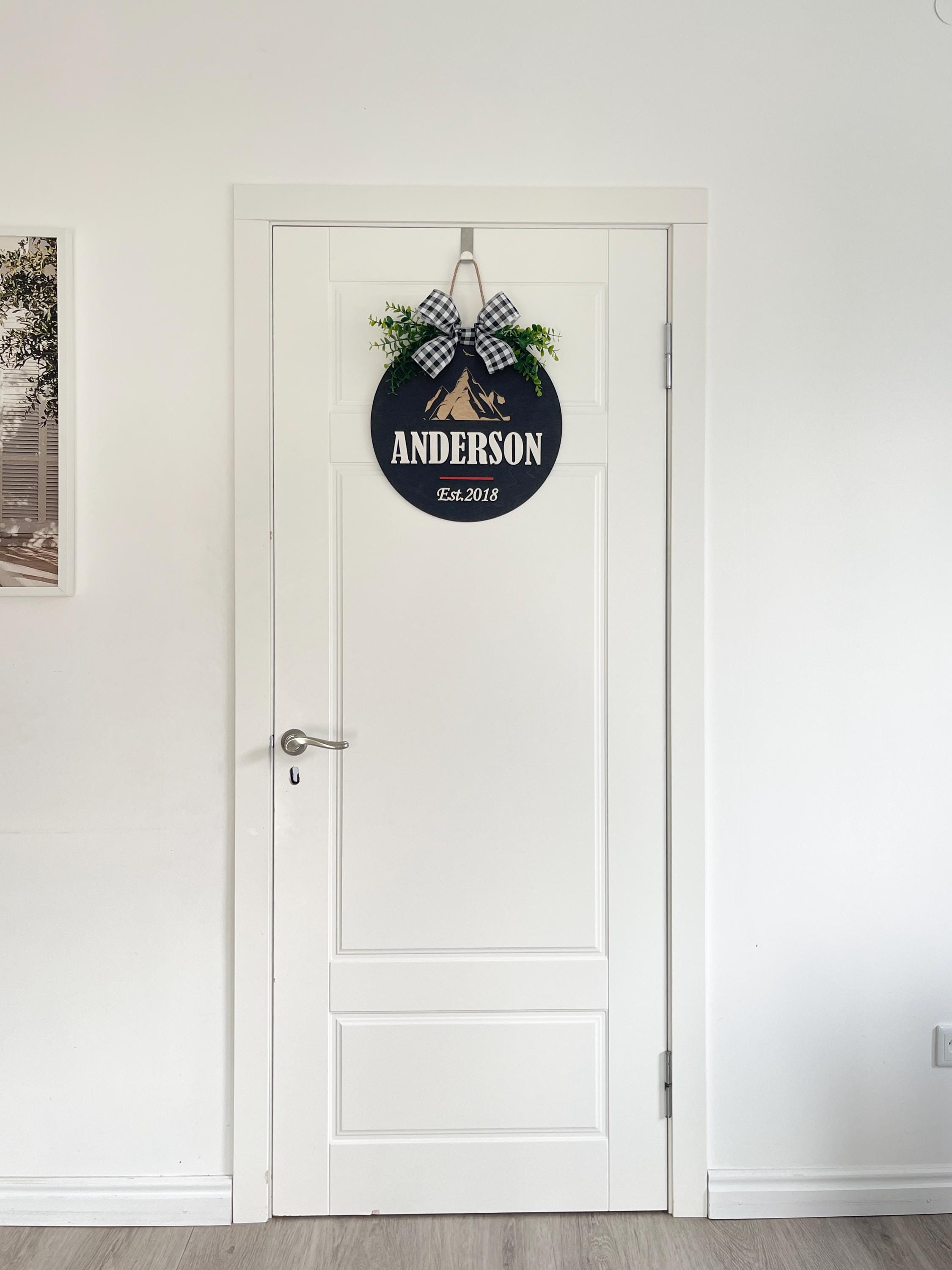 Personalized Family Last Name Front Door Sign