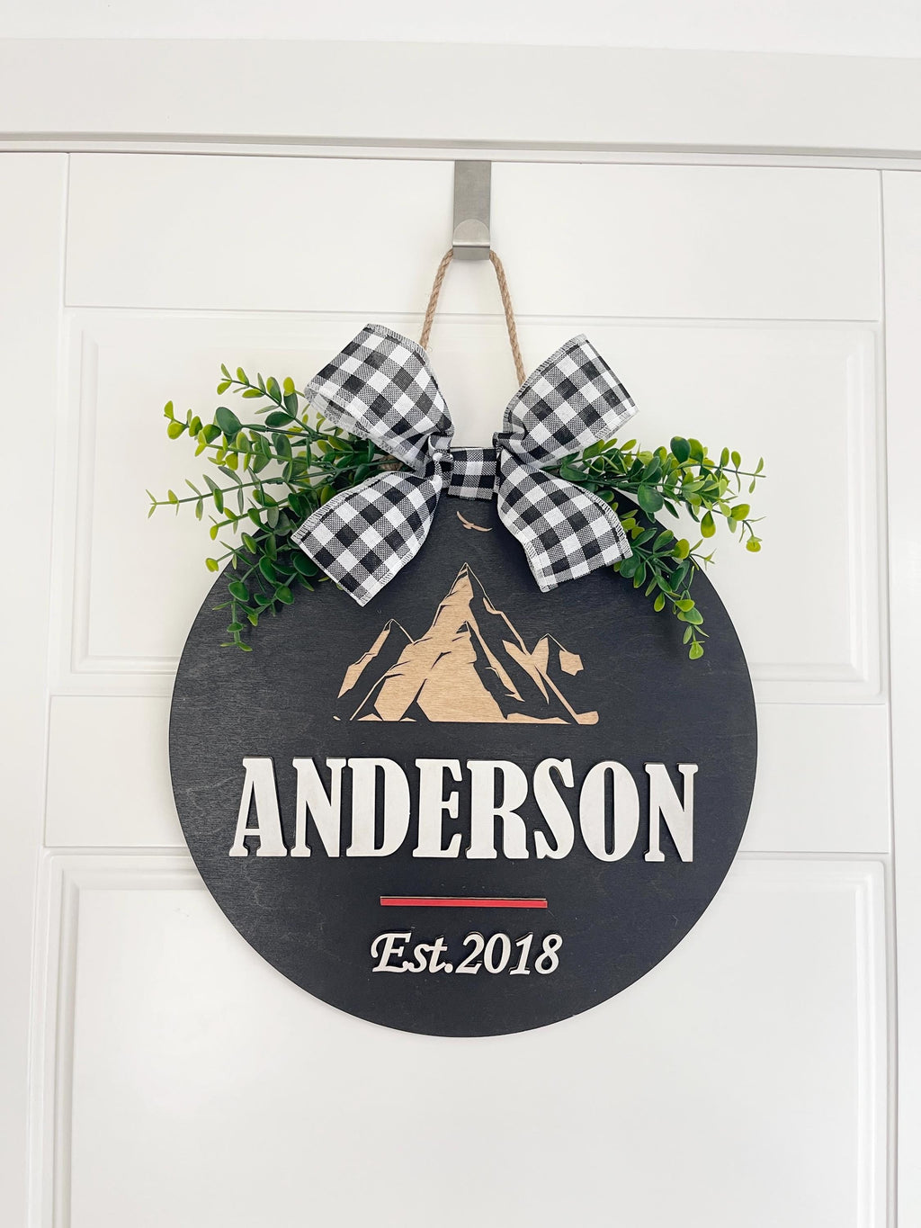 Personalized Family Last Name Front Door Sign