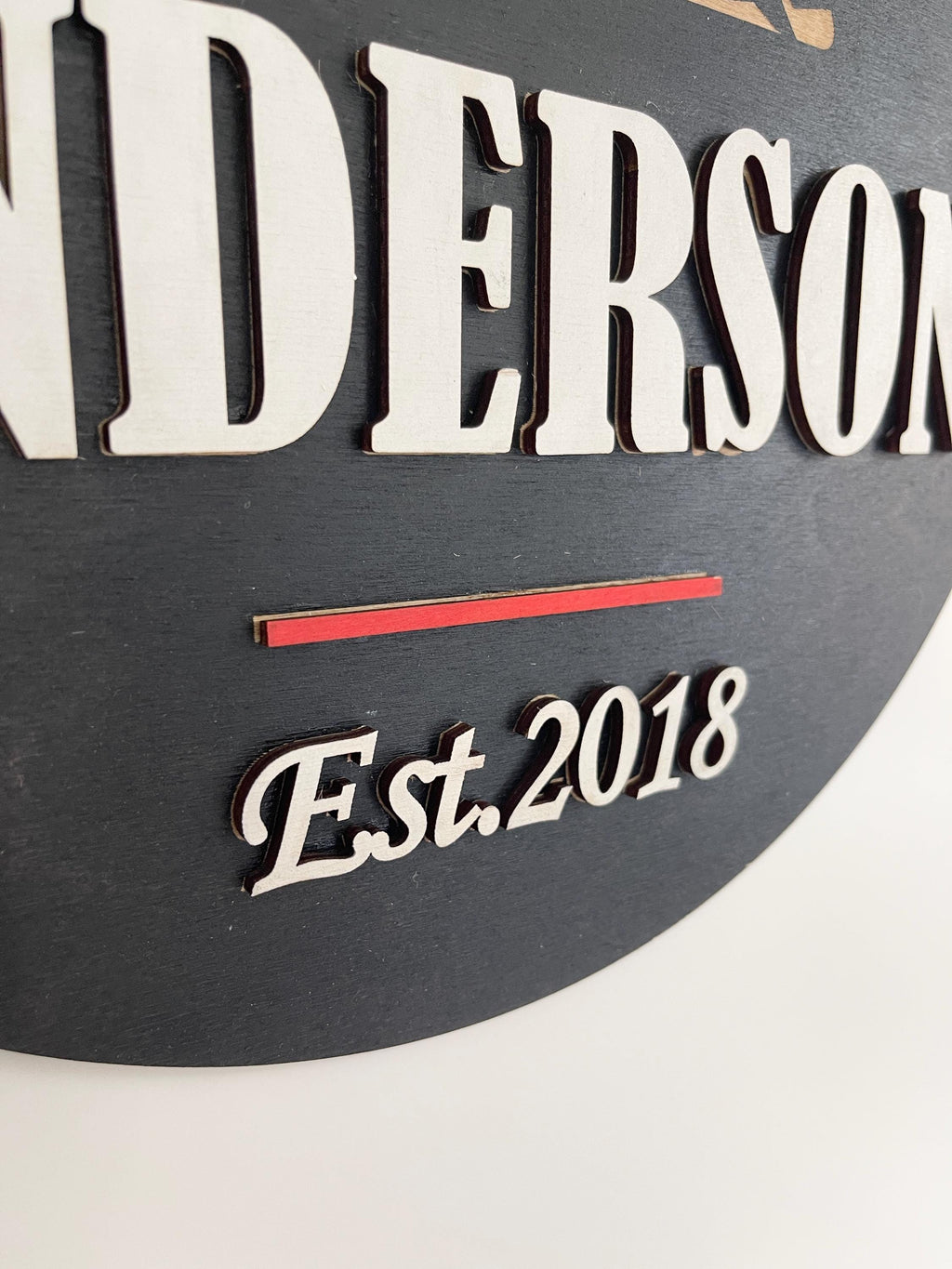 Personalized Family Last Name Front Door Sign