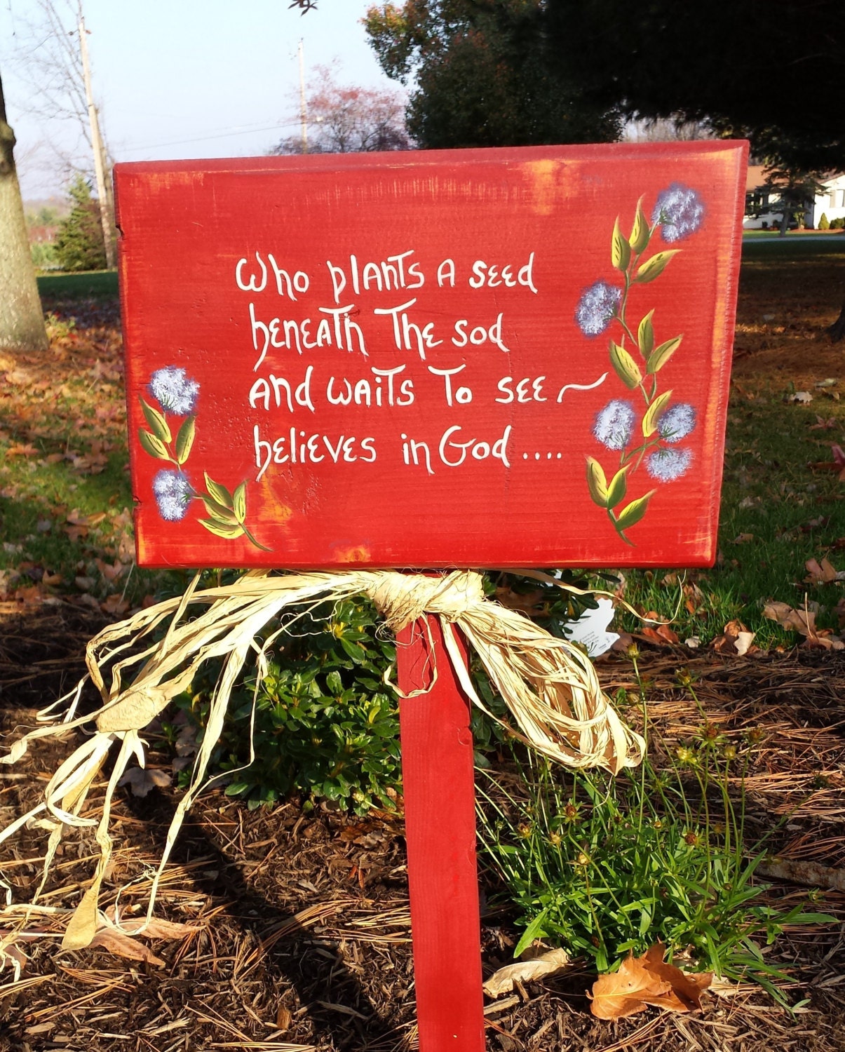 Yard Sign, Yard Art, Religious Sign, Garden Signs from Reclaimed Wood