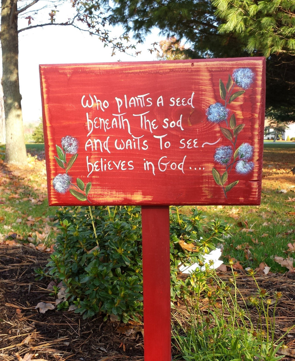 Yard Sign, Yard Art, Religious Sign, Garden Signs from Reclaimed Wood